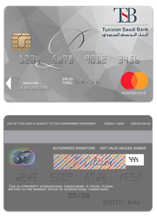 Tunisia International Tunisia Bank national platinum mastercard